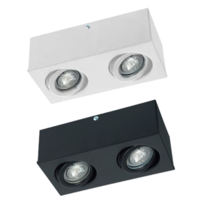 Caja de superficie para 2 luces