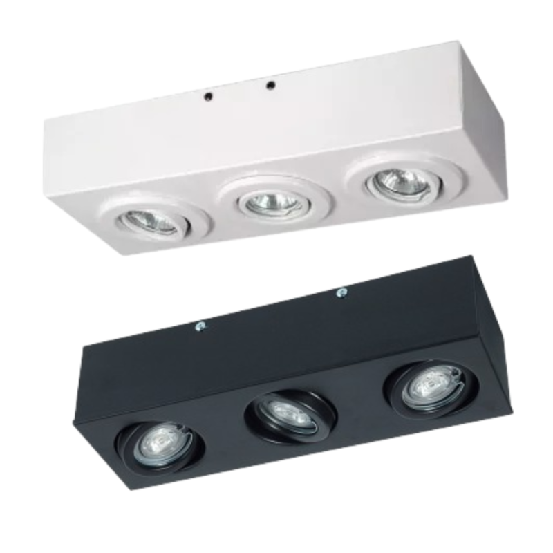 Caja de superficiepara 3 luces