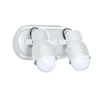 Spot 2 luces chapa base ovalada (blanco/gris)