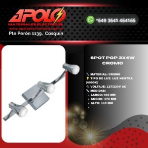 SPOT POP 3X4W CROMO