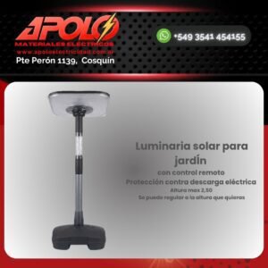 Luminaria solar para jardin con control remoto