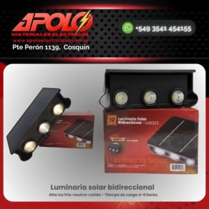 Luminaria solar bidireccional