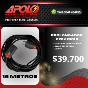 Prolongador RICHI 220v  15 MTS