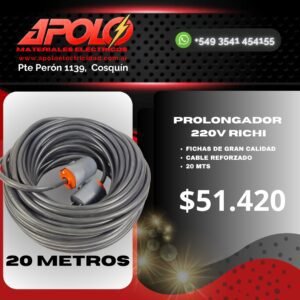 Prolongador RICHI de 20 mts para 220v