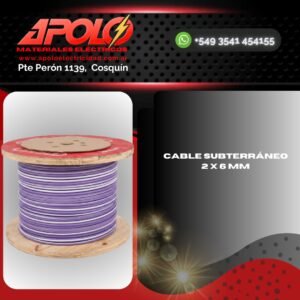 Cable Subterraneo 2 x 6 mm