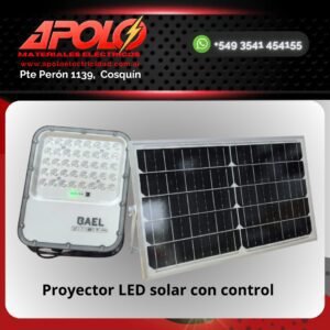 Proyector LED solar con control