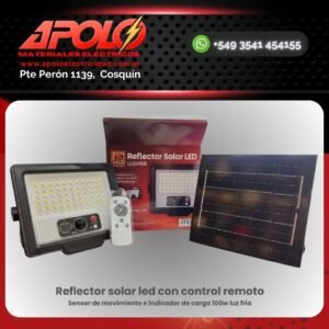 Reflector solar LED con control remoto